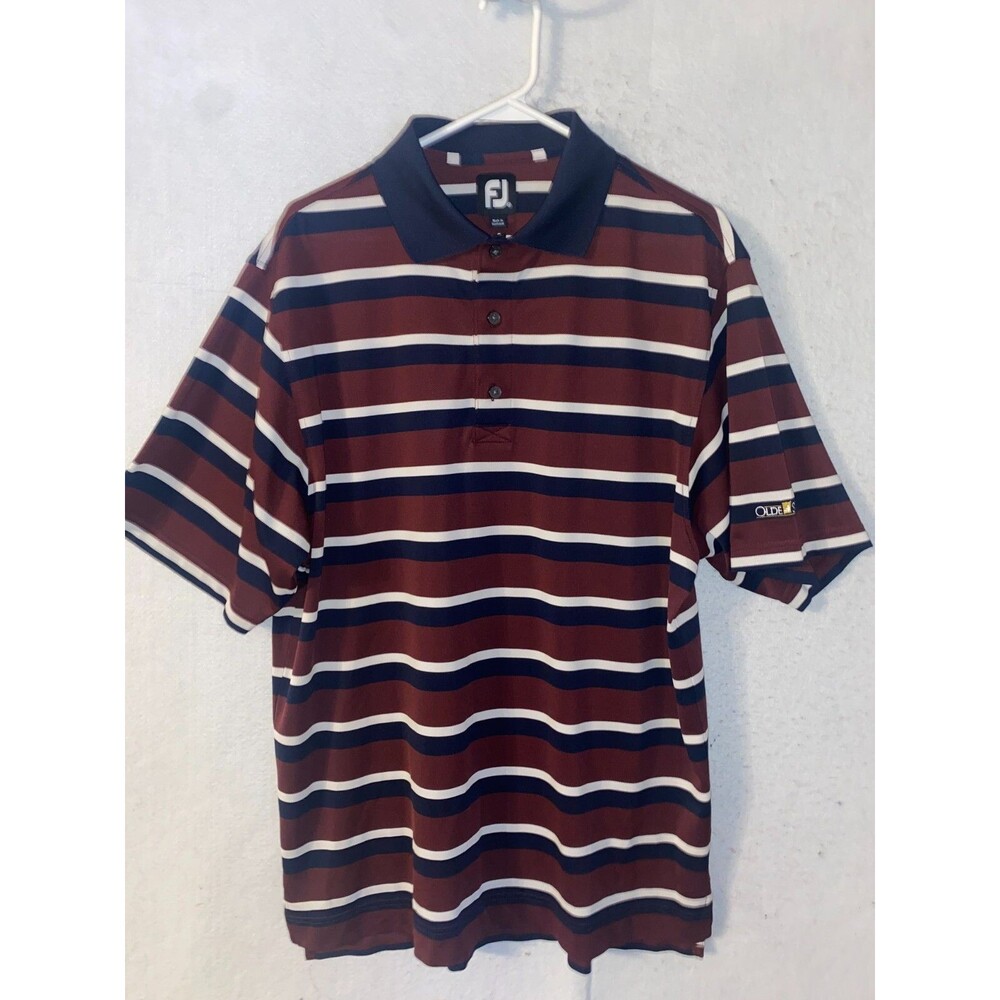 FootJoy FJ Men's Performance Golf Polo Shirt Mens Size M Red White Blue